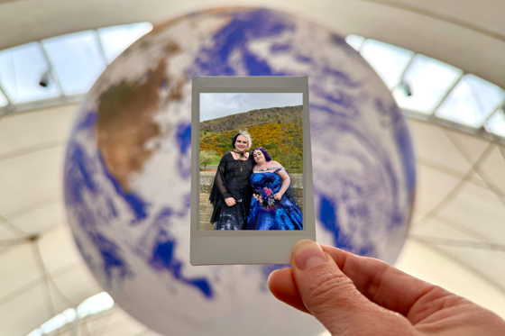 Dynamic Earth globe polaroid by Let's Do It Creative